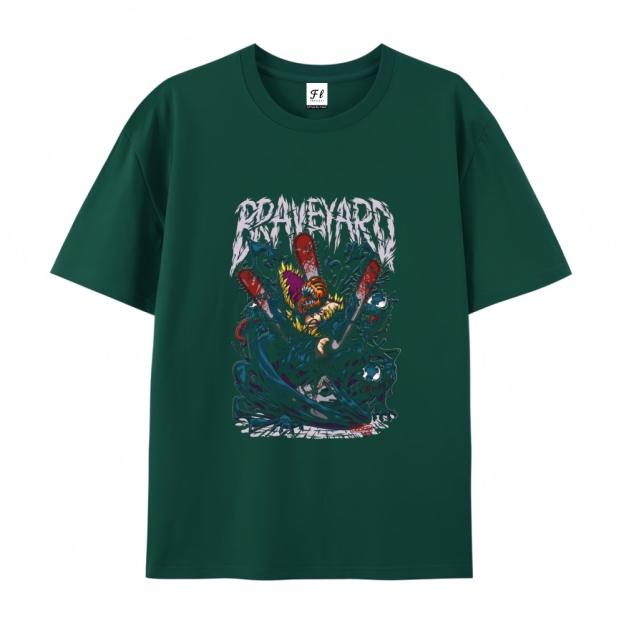 Pure Cotton Unisex Round Neck Anime T-Shirt Chainsaw Man