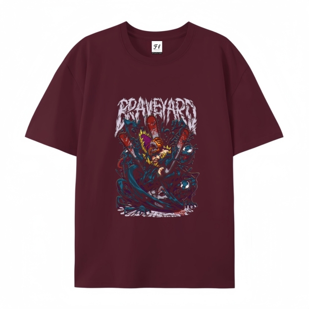 Pure Cotton Unisex Round Neck Anime T-Shirt Chainsaw Man