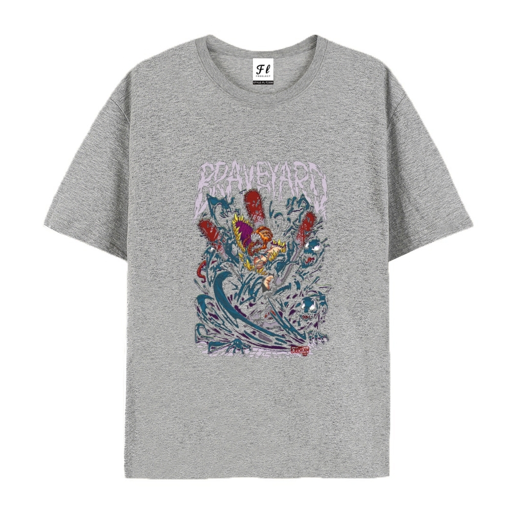 Pure Cotton Unisex Round Neck Anime T-Shirt Chainsaw Man