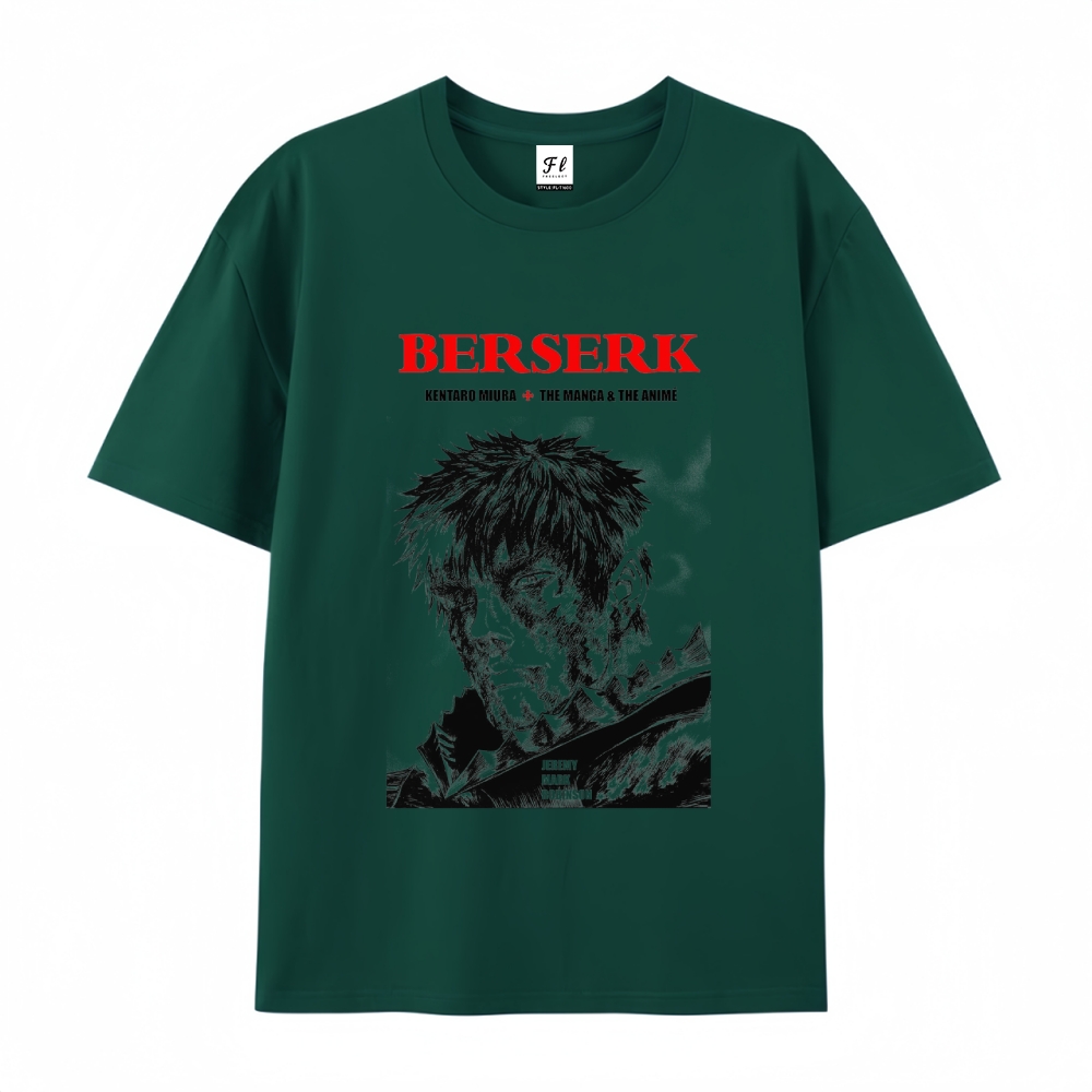 Pure Cotton Unisex Round Neck Anime T-Shirt Berserk