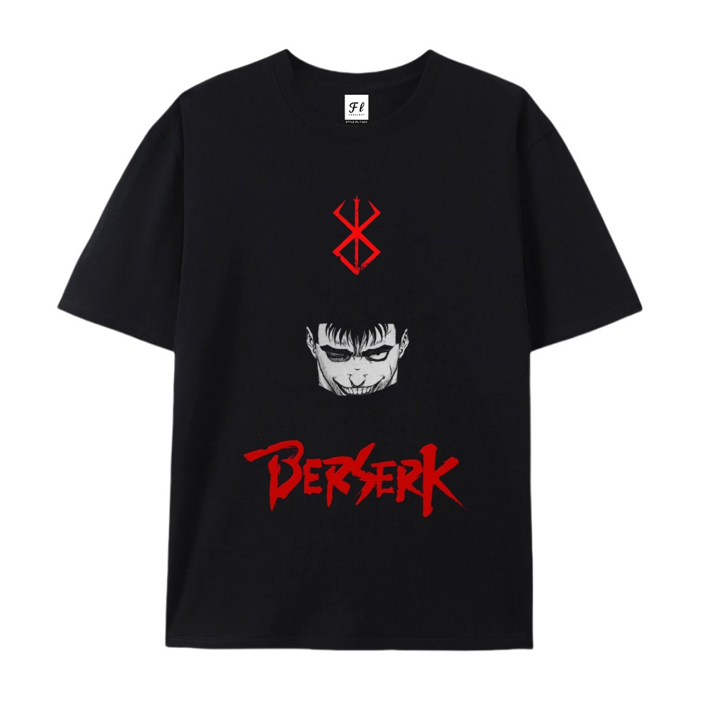 Pure Cotton Unisex Round Neck Anime T-Shirt Berserk