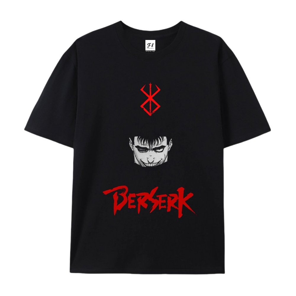 Pure Cotton Unisex Round Neck Anime T-Shirt Berserk