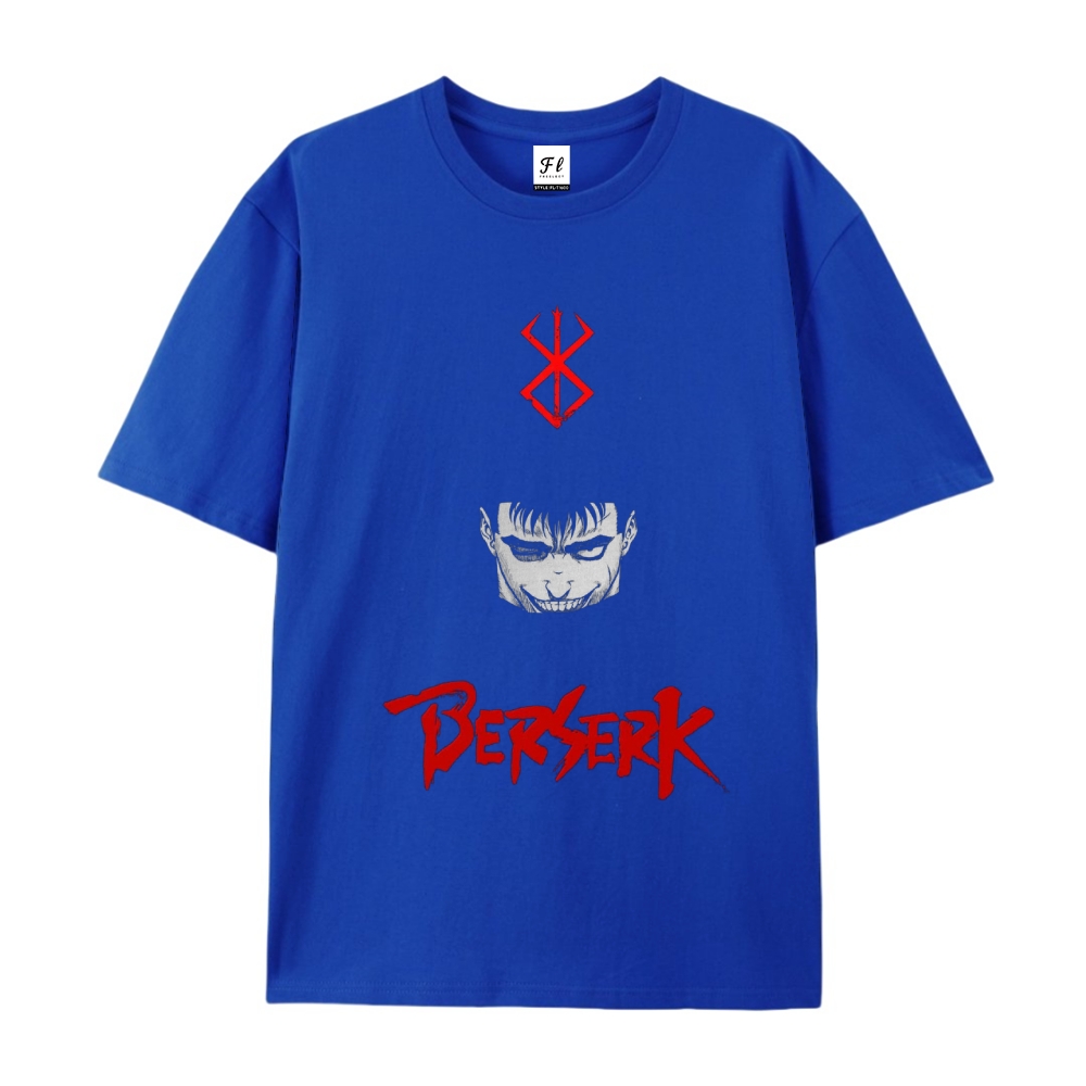 Pure Cotton Unisex Round Neck Anime T-Shirt Berserk