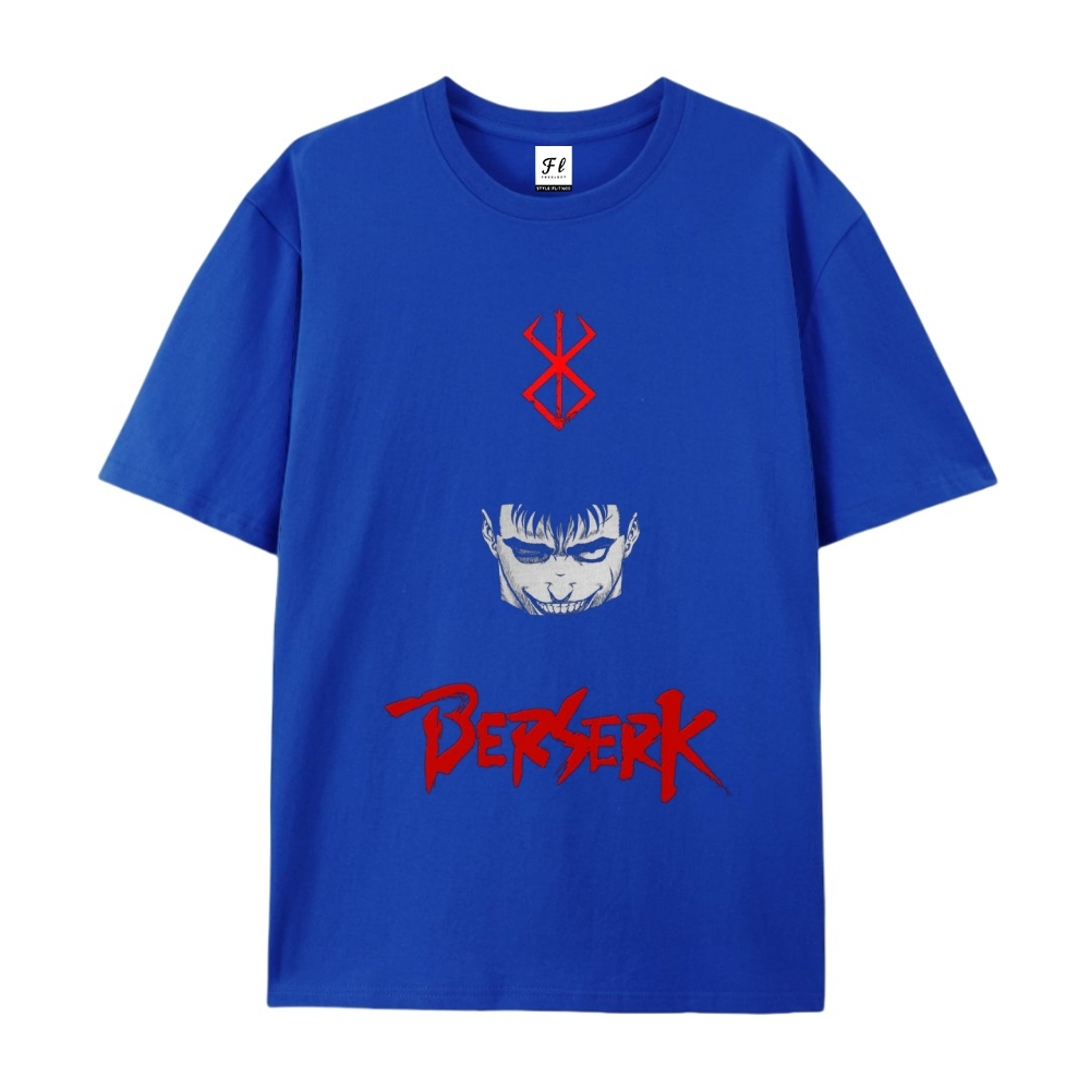Pure Cotton Unisex Round Neck Anime T-Shirt Berserk