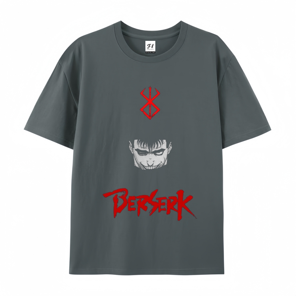 Pure Cotton Unisex Round Neck Anime T-Shirt Berserk