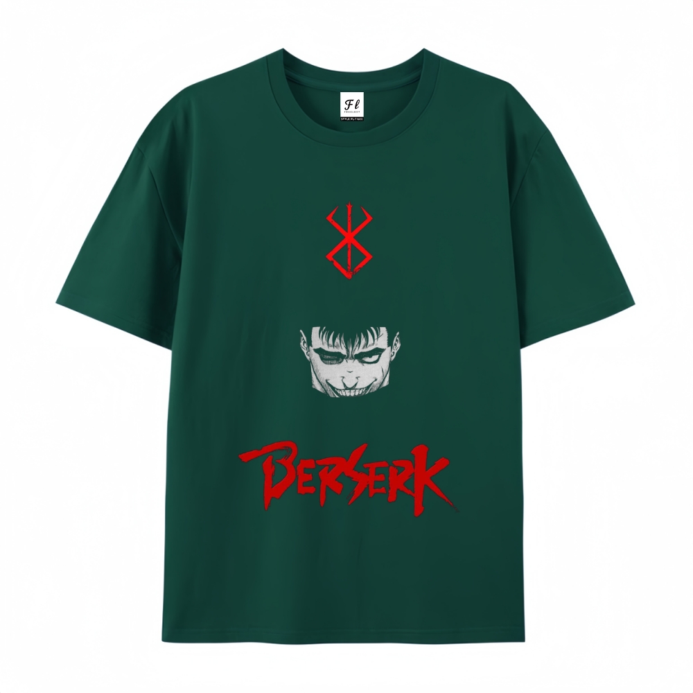 Pure Cotton Unisex Round Neck Anime T-Shirt Berserk