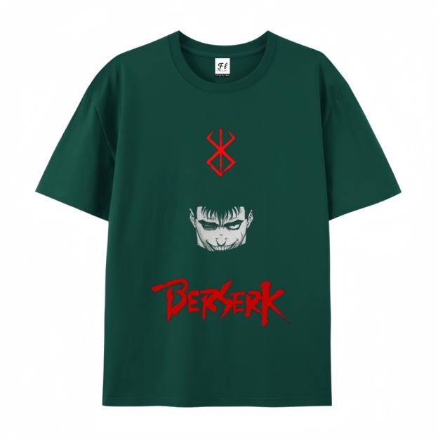 Pure Cotton Unisex Round Neck Anime T-Shirt Berserk