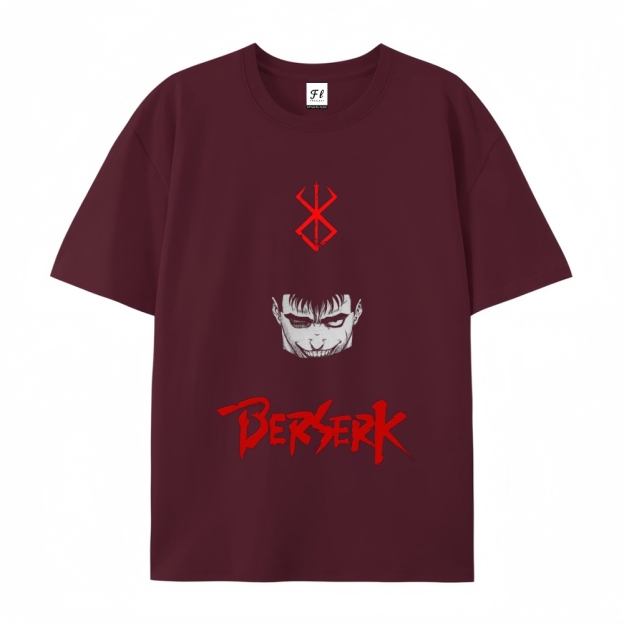 Pure Cotton Unisex Round Neck Anime T-Shirt Berserk
