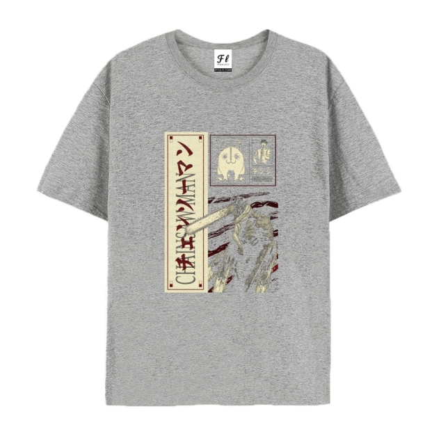 Pure Cotton Unisex Round Neck Anime T-Shirt Chainsaw Man