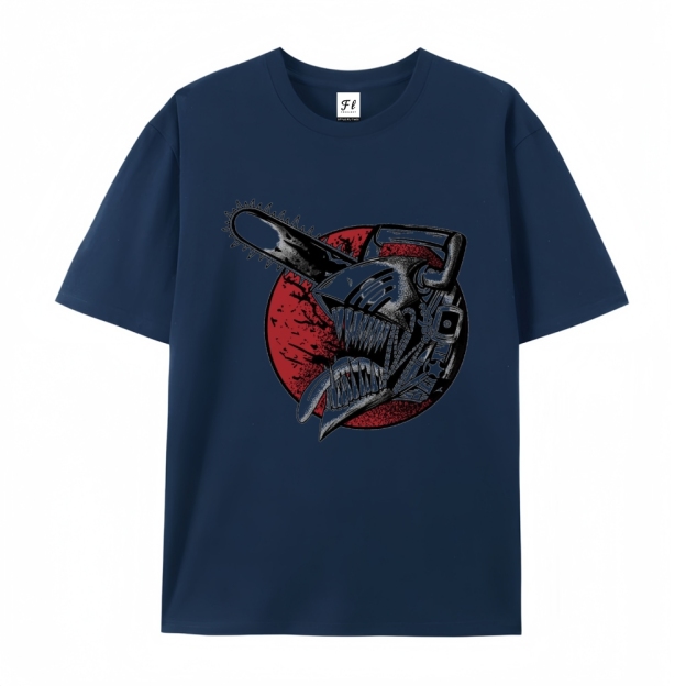 Pure Cotton Unisex Round Neck Anime T-Shirt Chainsaw Man