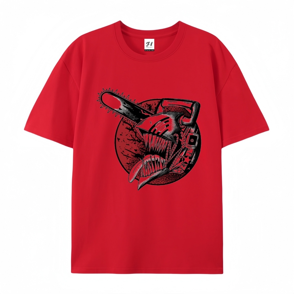 Pure Cotton Unisex Round Neck Anime T-Shirt Chainsaw Man
