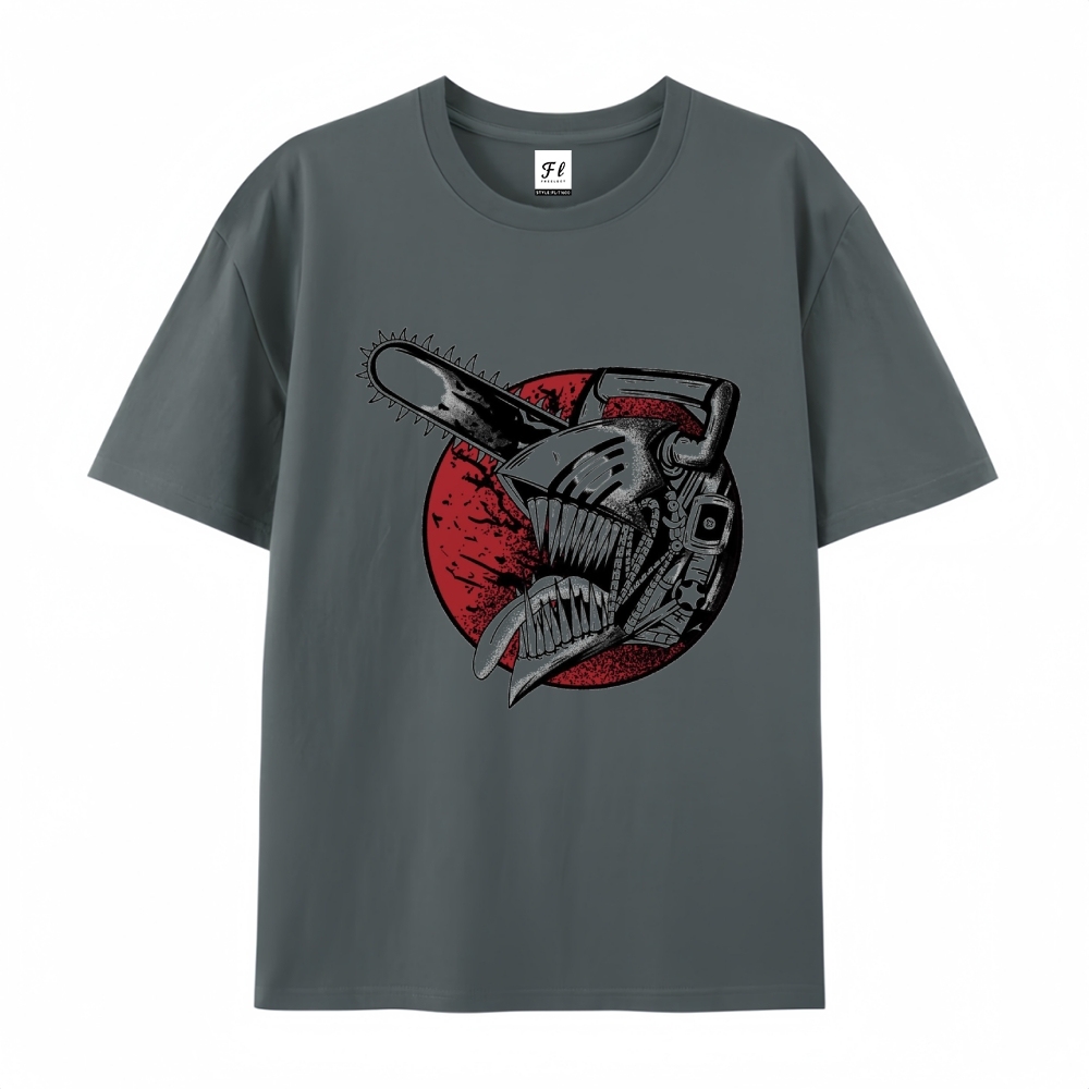 Pure Cotton Unisex Round Neck Anime T-Shirt Chainsaw Man
