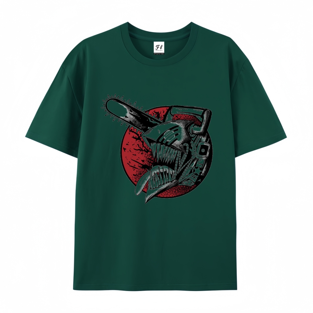 Pure Cotton Unisex Round Neck Anime T-Shirt Chainsaw Man