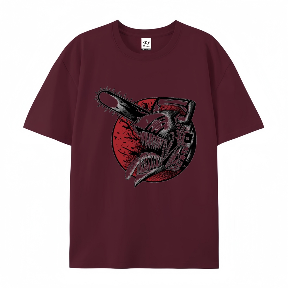 Pure Cotton Unisex Round Neck Anime T-Shirt Chainsaw Man