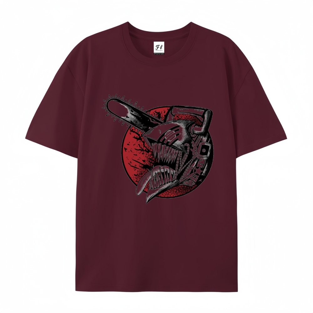 Pure Cotton Unisex Round Neck Anime T-Shirt Chainsaw Man