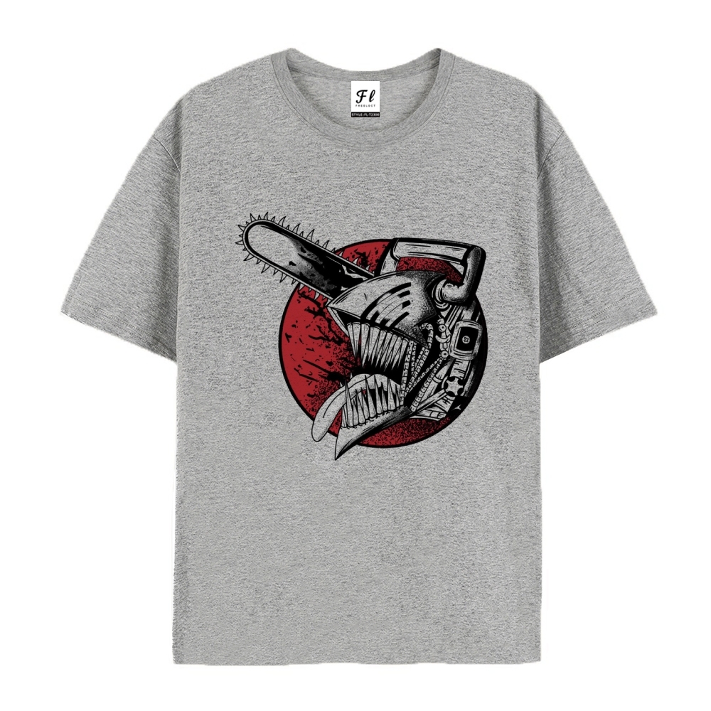 Pure Cotton Unisex Round Neck Anime T-Shirt Chainsaw Man