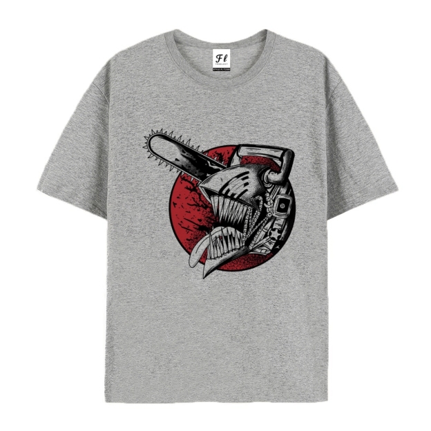 Pure Cotton Unisex Round Neck Anime T-Shirt Chainsaw Man