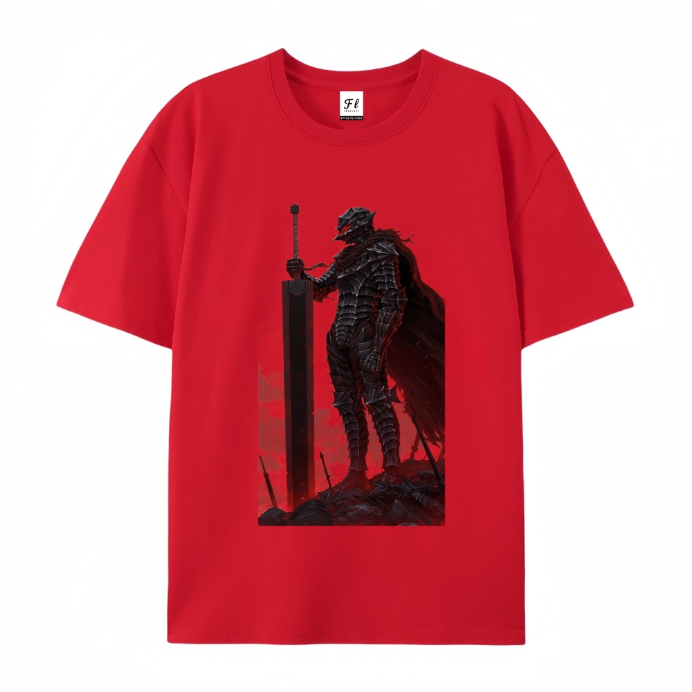 Pure Cotton Unisex Round Neck Anime T-Shirt Berserk