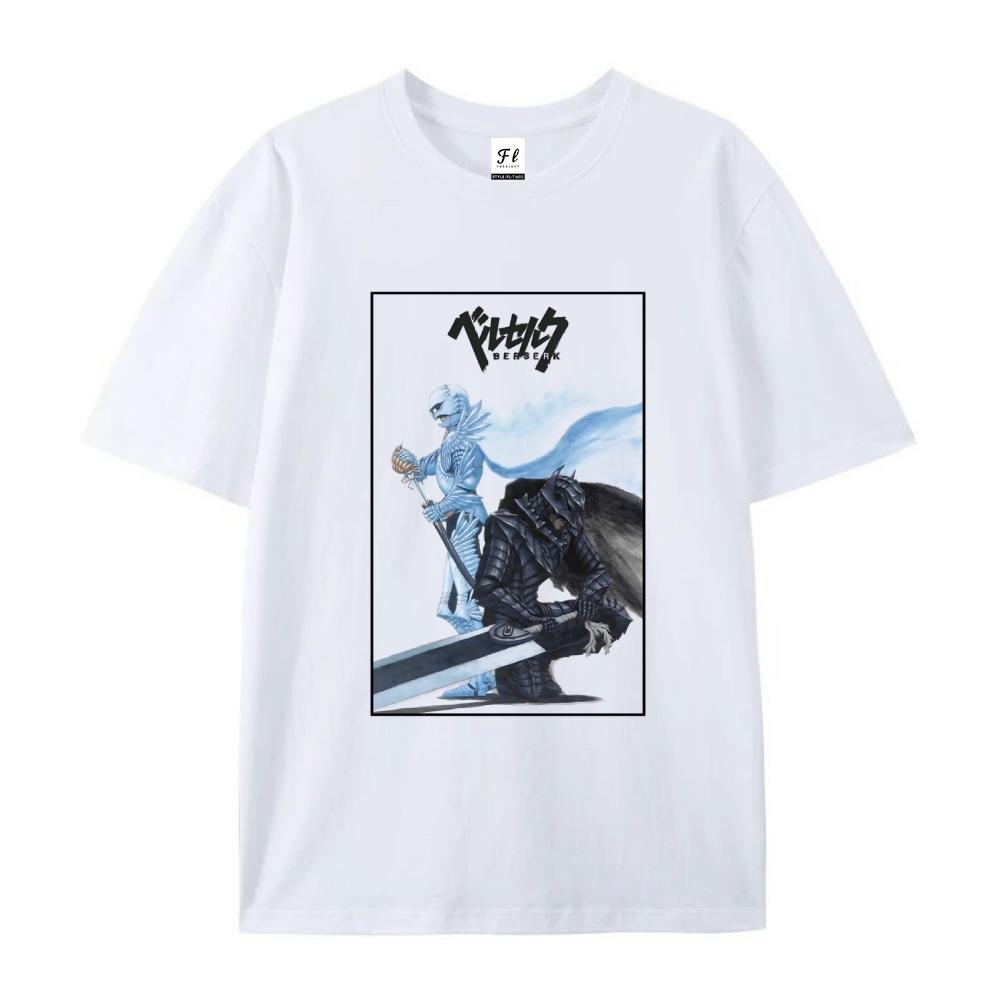 Pure Cotton Unisex Round Neck Anime T-Shirt Berserk