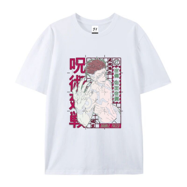 Pure Cotton Unisex Round Neck Anime T-Shirt Jujutsu Kaisen
