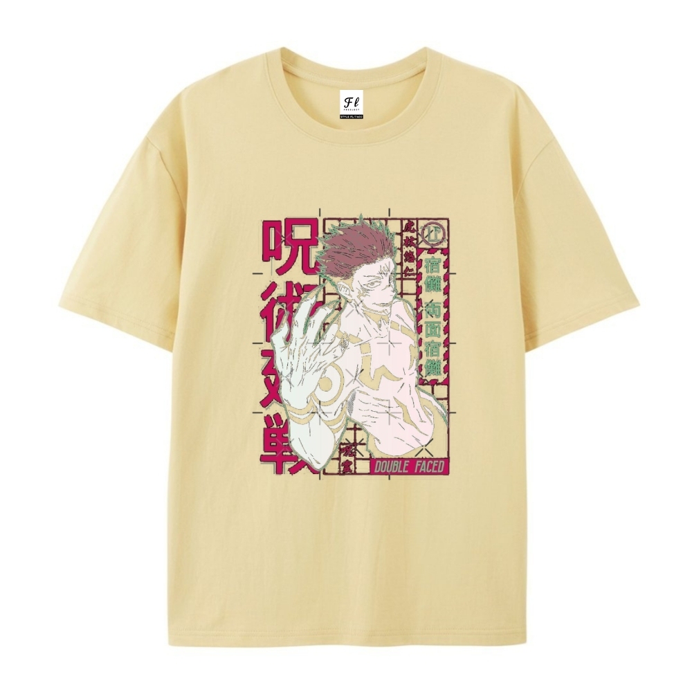 Pure Cotton Unisex Round Neck Anime T-Shirt Jujutsu Kaisen