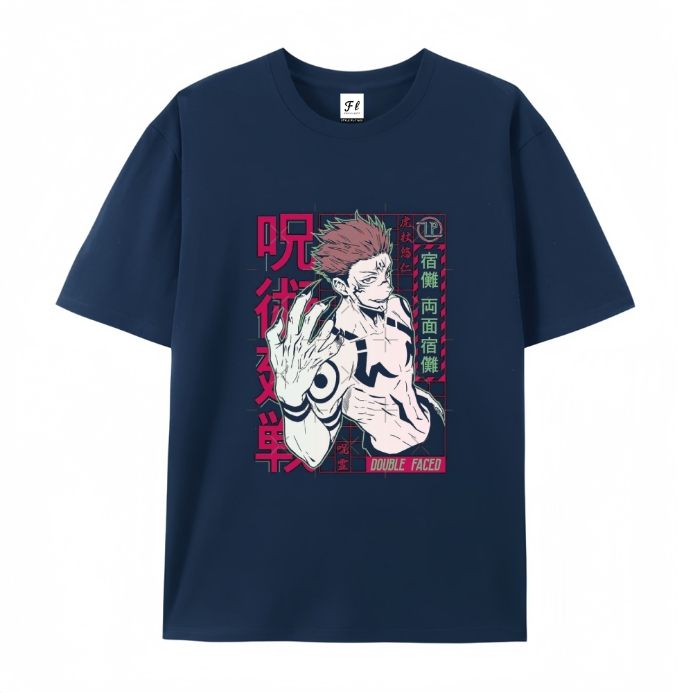 Pure Cotton Unisex Round Neck Anime T-Shirt Jujutsu Kaisen