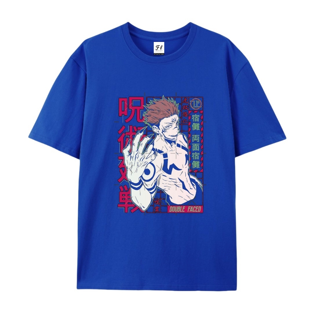 Pure Cotton Unisex Round Neck Anime T-Shirt Jujutsu Kaisen