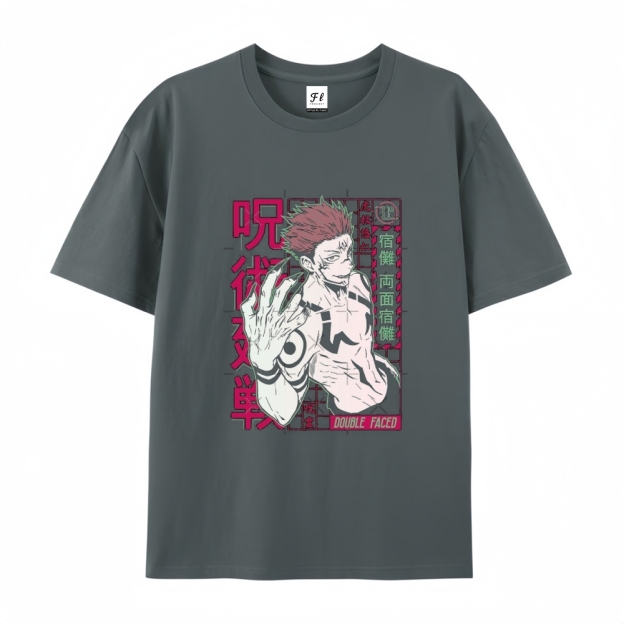 Pure Cotton Unisex Round Neck Anime T-Shirt Jujutsu Kaisen
