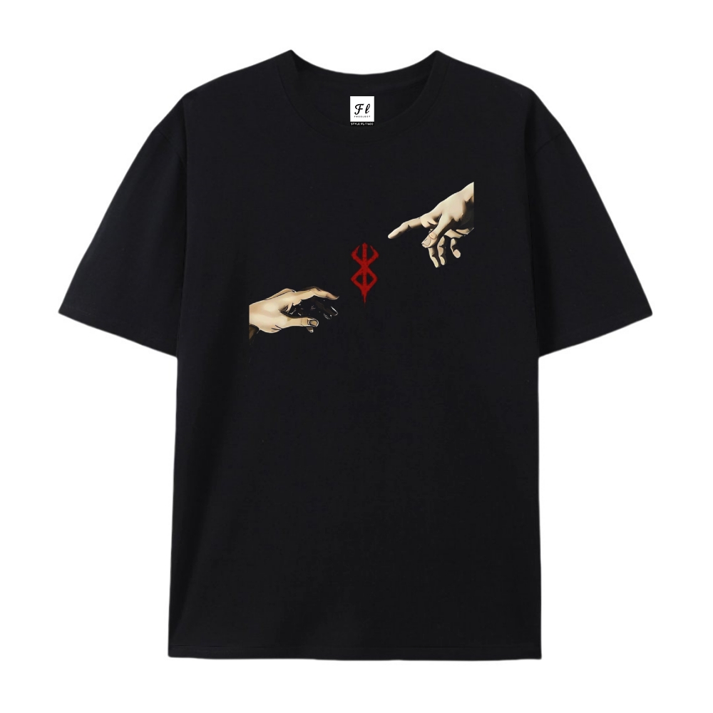 Pure Cotton Unisex Round Neck Anime T-Shirt Berserk