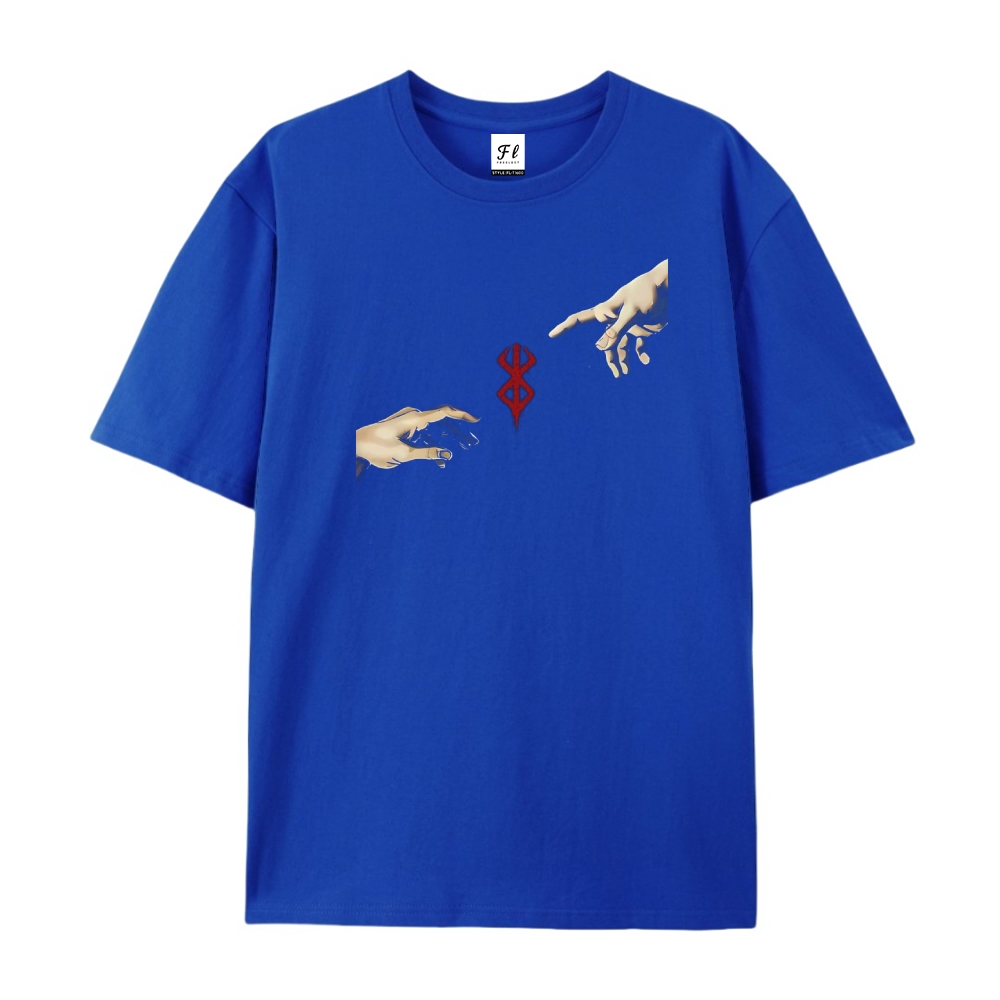 Pure Cotton Unisex Round Neck Anime T-Shirt Berserk