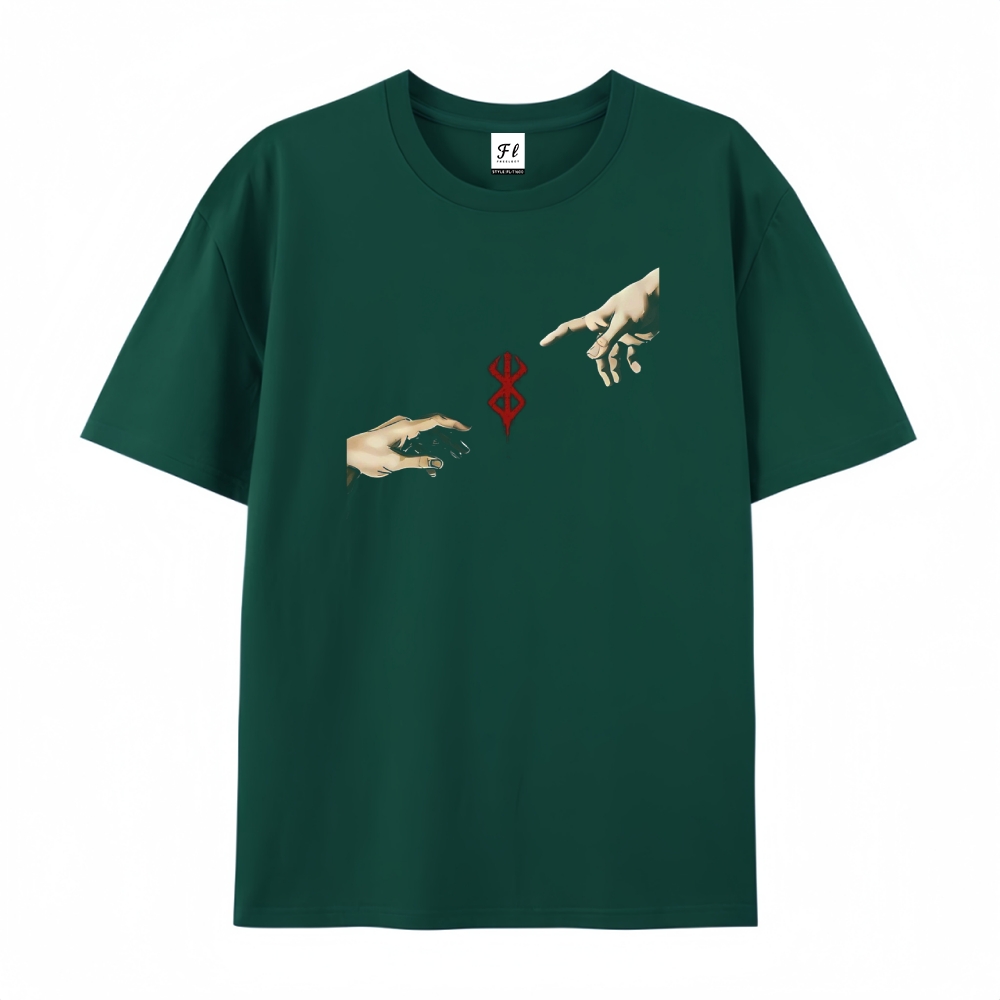 Pure Cotton Unisex Round Neck Anime T-Shirt Berserk