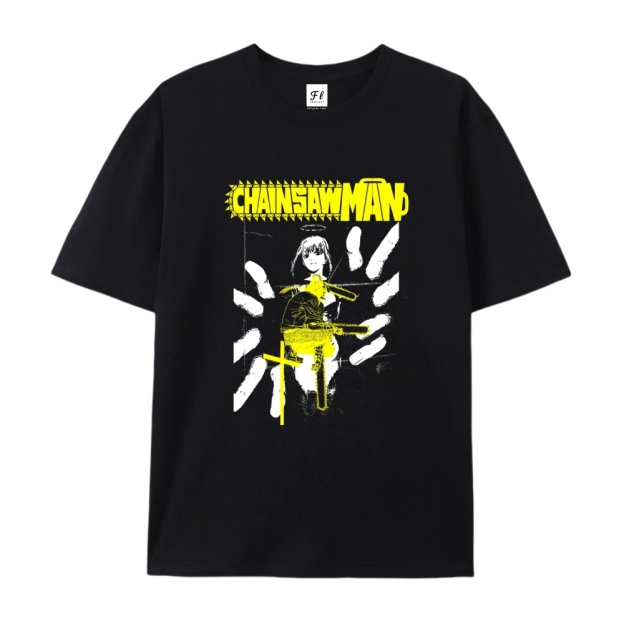 Pure Cotton Unisex Round Neck Anime T-Shirt Chainsaw Man