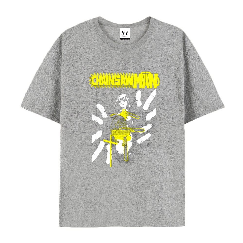 Pure Cotton Unisex Round Neck Anime T-Shirt Chainsaw Man