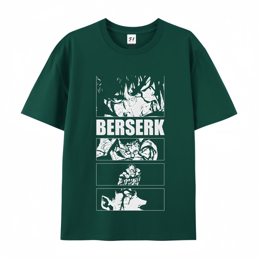Pure Cotton Unisex Round Neck Anime T-Shirt Berserk