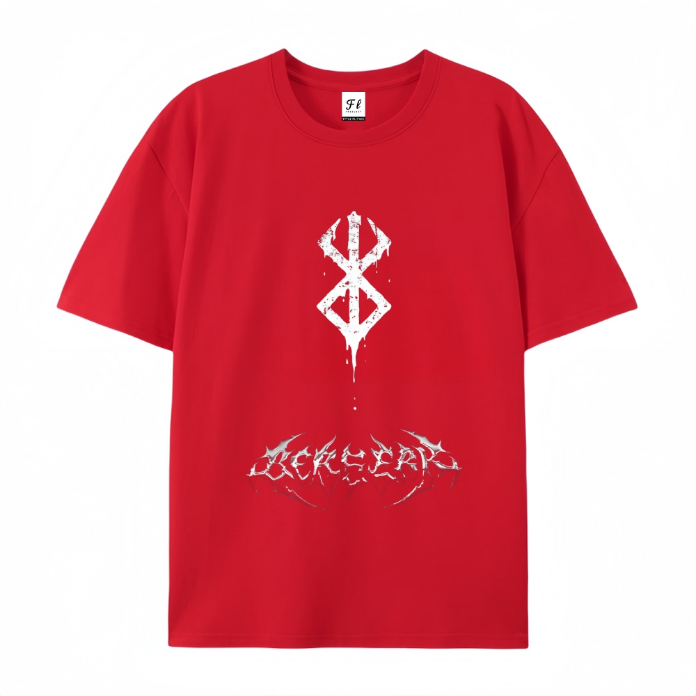 Pure Cotton Unisex Round Neck Anime T-Shirt Berserk