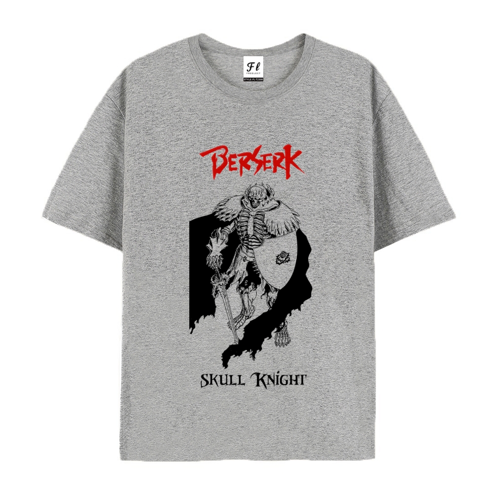 Pure Cotton Unisex Round Neck Anime T-Shirt Berserk
