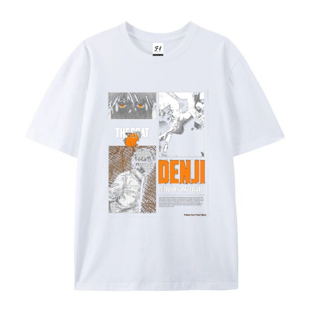 Pure Cotton Unisex Round Neck Anime T-Shirt Chainsaw Man