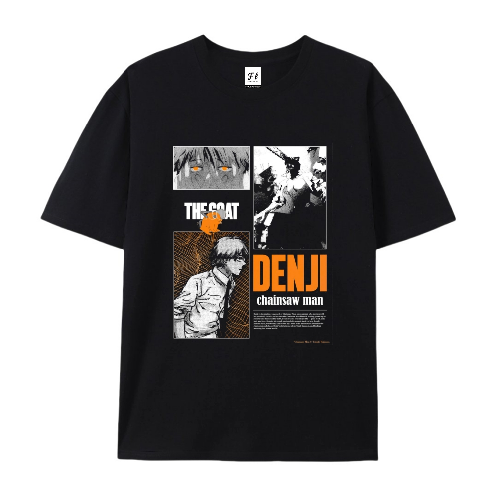 Pure Cotton Unisex Round Neck Anime T-Shirt Chainsaw Man