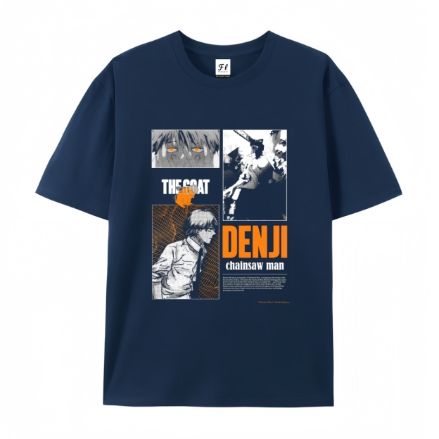 Pure Cotton Unisex Round Neck Anime T-Shirt Chainsaw Man