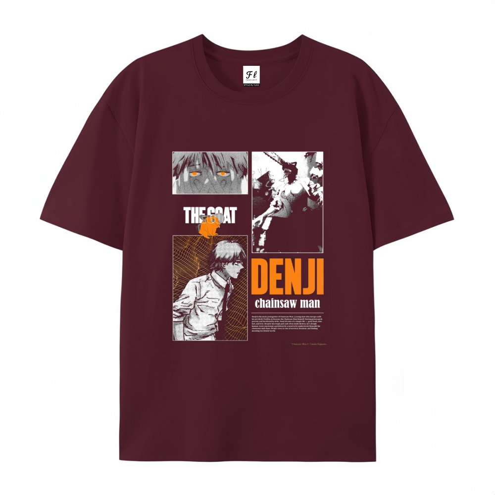 Pure Cotton Unisex Round Neck Anime T-Shirt Chainsaw Man