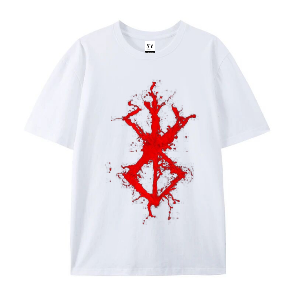 Pure Cotton Unisex Round Neck Anime T-Shirt Berserk