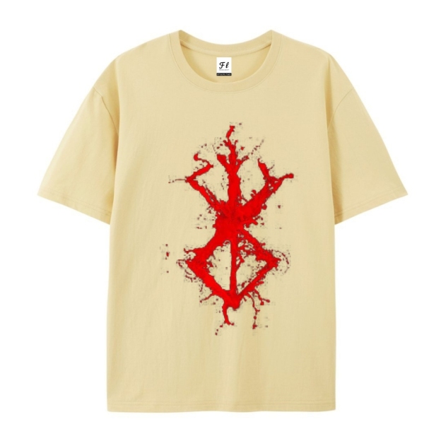 Pure Cotton Unisex Round Neck Anime T-Shirt Berserk
