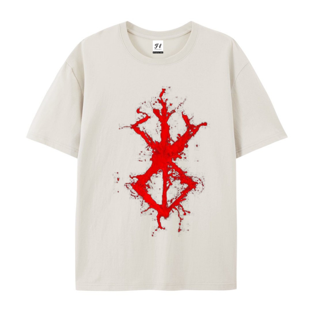 Pure Cotton Unisex Round Neck Anime T-Shirt Berserk
