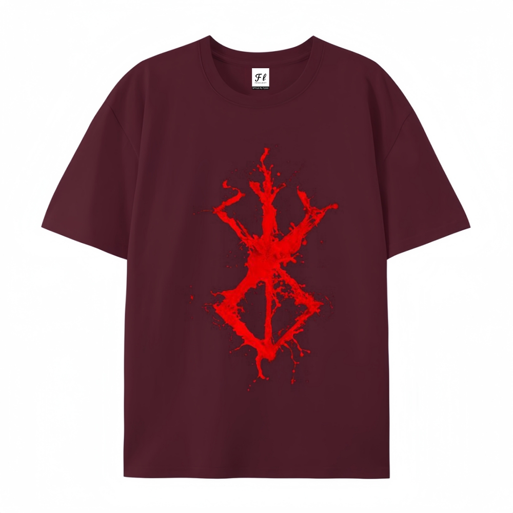Pure Cotton Unisex Round Neck Anime T-Shirt Berserk