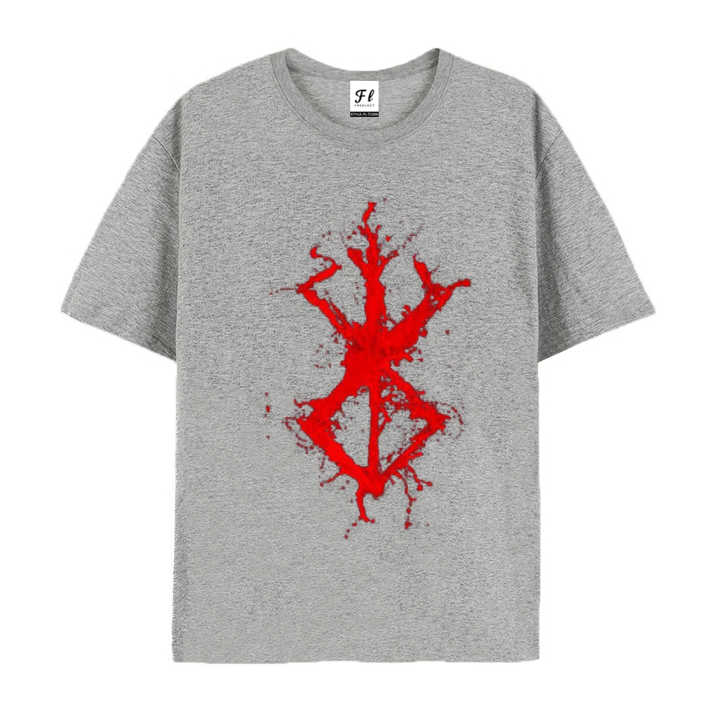 Pure Cotton Unisex Round Neck Anime T-Shirt Berserk