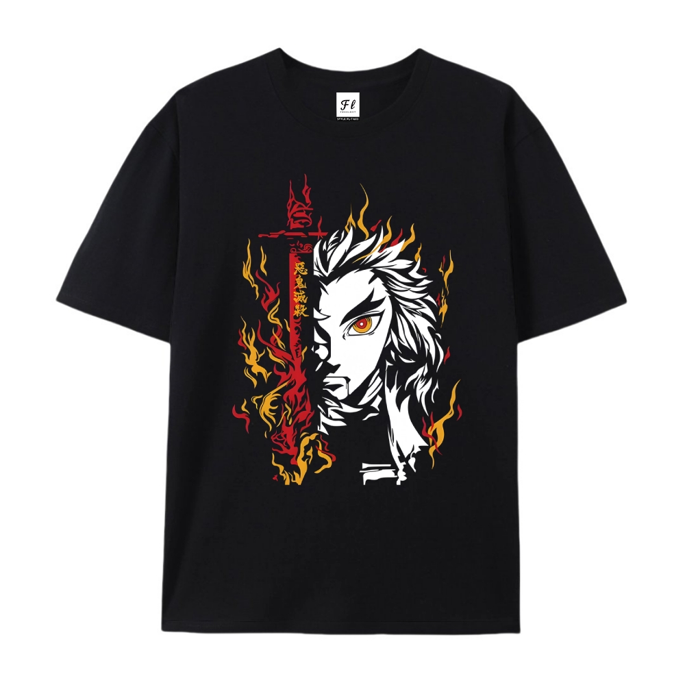 Demon Slayer Cotton Unisex Round Neck Anime T-Shirt