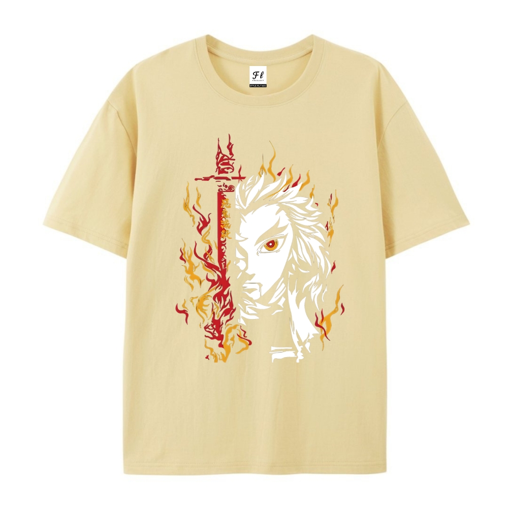 Demon Slayer Cotton Unisex Round Neck Anime T-Shirt
