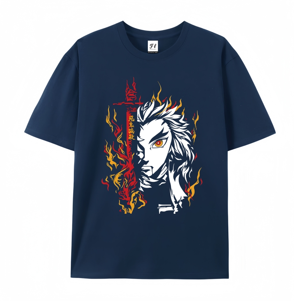 Demon Slayer Cotton Unisex Round Neck Anime T-Shirt