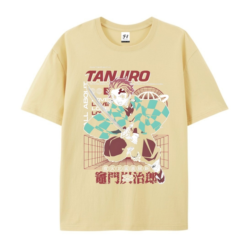 Demon Slayer Cotton Unisex Round Neck Anime T-Shirt