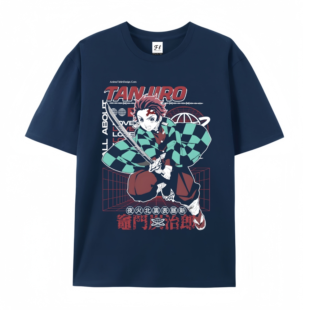 Demon Slayer Cotton Unisex Round Neck Anime T-Shirt